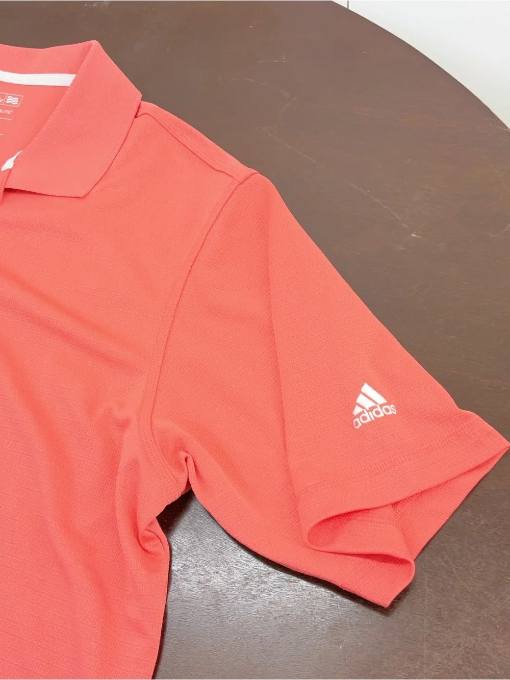 adidas Men's Coral-Red Polo Shirt